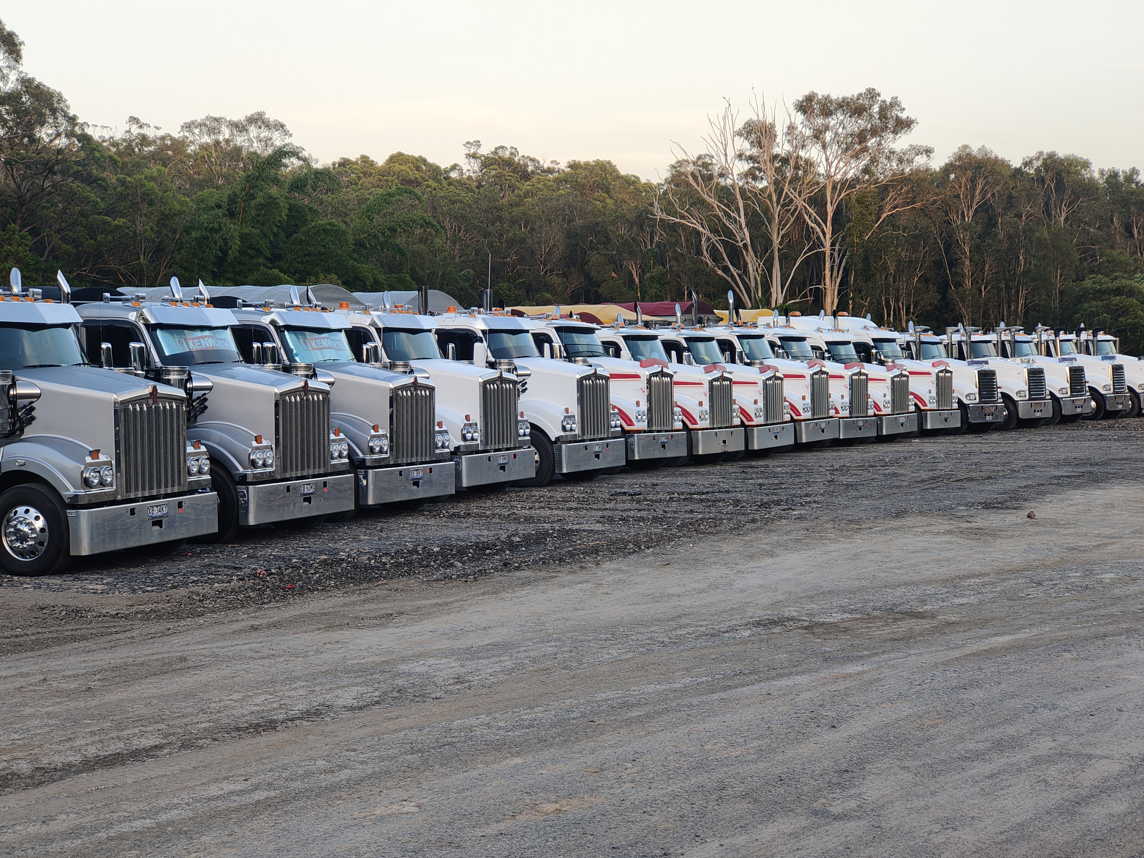 Farrell Transport truck and dog combination vehicle ready for bulk material haulage in Brisbane